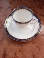Chapmans longton cup + saucer, rare cobalt blue gold bone china