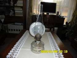 Üveg, petróleum lámpa cilinderrel
