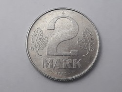 Németország 2 Márka 1975 A érme - Német 2 Mark 1975 A külföldi pénzérme