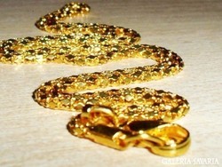Csipkézett Áttört Mintás Arany Gold Filled Nyaklánc