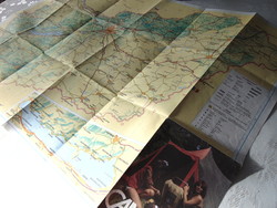 Camping map Hungary 1985.