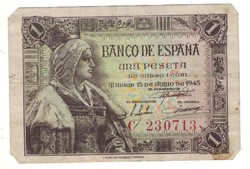 1 peseta 1945 Spanyolország