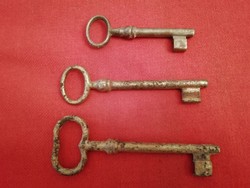 3db régi ajtó kulcs, kapu kulcs