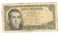 5 peseta 1951 Spanyolország 1.