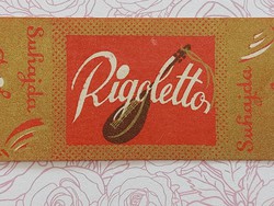Régi csokipapír Rigoletto Suhajda édesség csomagolás
