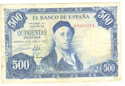 500 peseta 1954 Spanyolország