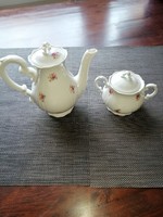 Antik Zsolnay Tea kiöntő cukortaróval