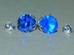 London blue crystal earrings