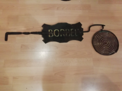 Fodrász- borbély cégér, kovácsolt cégér a 19.sz vége, 20.sz. elejéről most LEÁRAZVA!