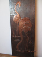 Pelicans Art Nouveau mural 57 x 22.5 cm marked at the bottom of the image