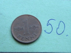 Finland 1 pence 1966 50.