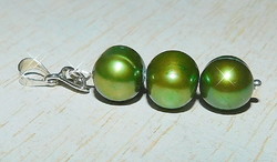 Eosin shiny Japanese biwa real pearl pendant