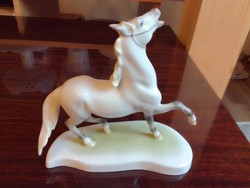 Herendi színes porcelán ló, paripa figura