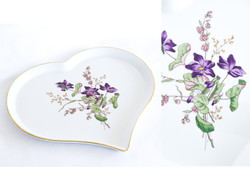 Heart-shaped porcelain plate, serving, decorative plate - schirnding bavaria