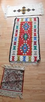 Small rugs - kilim rug - retro rug - fringed Turkish patterned rug