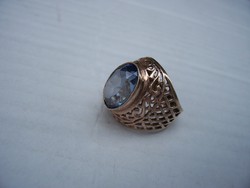 Gyönyörű  aranyozott ezüst köves női gyűrű