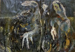 Michael Schéner (1923-2009) Tortured and Exalted (1963) c. Reproduced oil painting / 70x100cm /