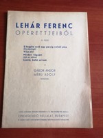 From the operettas of Ferenc Lehár iv. Booklet 1954