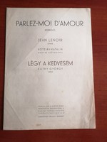 Lenoir: parlez-moi d'amour be my darling - sheet music 1957
