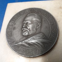 Bronze, copper Báli Kálmán / 1885-1956 / plaque, medal on marble. Count István Tisza 1918. 6 Cm.