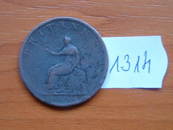 English England 1/2 half penny 1806 King George III, Bronze # 1314