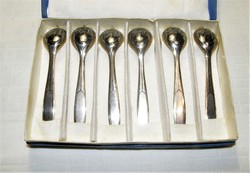 Russian gilded silver coffee spoon 6 pcs - niello decoration - 9 cm 72.3 g