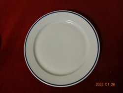 Lowland porcelain flat plate, blue striped, diameter 24 cm. He has! Jókai.