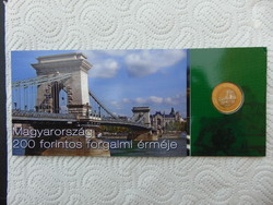 Magyarország 200 forintos forgalmi érméje + 200 ft bankjegy