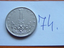 CSEHORSZÁG 1 KORONA 1995 koronás "b" Jablonec ad Nisou, Nikkellel borított acél 74.