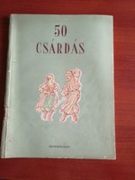 50 CSÁRDÁS -kotta énekre és zongorára /magyar-német 1956
