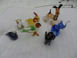 Murano glass animal figurine collection