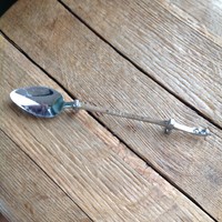 Old nickel plated copper budapest chain bridge spoon