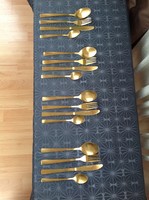 Marie sohl gold color cutlery set for 4 people