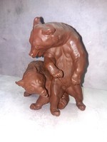 Meissen manufactory böttger steinzeug faience bear couple figure