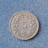 Switzerland - 5 rappen 1891