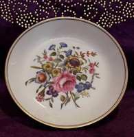 Angol virágos porcelán tányér, tálka (L2024)