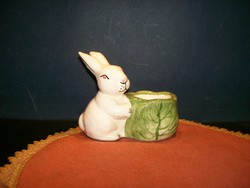 Ceramic bunny egg holder 8 cm high, 10 / 5.5 Cm.