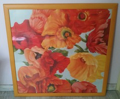 Floral painting reproduction / large framed mural / picture frame