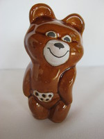 Misa teddy bear ceramic 1980. Olympics mascot figure