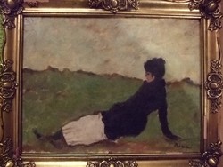 Old oil painting with Rónai sign