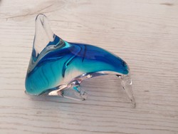 Üveg delfin - figurális dísztárgy