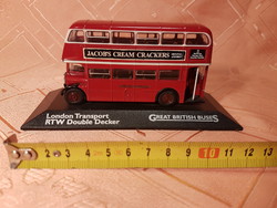 Régi, Londoni emeletes busz, modell autóbusz, szép állapotban
