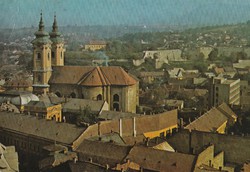 Retro képeslap - Eger, látkép a városról