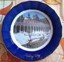 Porcelain plate with Karlovy Vary commemorative image for sale