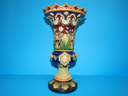 Beautiful ceramic vase from Wilhelm Schiller's workshop around 1880