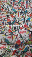 Trópusi madaras, papagájos anyag kreatívoknak (L2107)