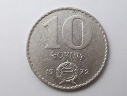 Hungary 10 forint 1972 coin - Hungarian metal ten 10 ft 1972 coin