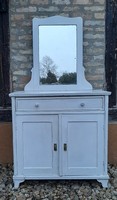 Chest of drawers with mirror in vintage, schabby chic, provence style
