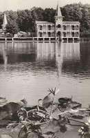 Retro postcard - thermal water spa