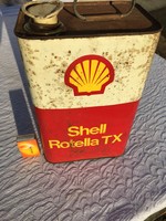 Régi Shell Rotella olajos kanna - Autó benzinkút reklám